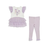 Caramelo Kids Fly Away legging set in lilac